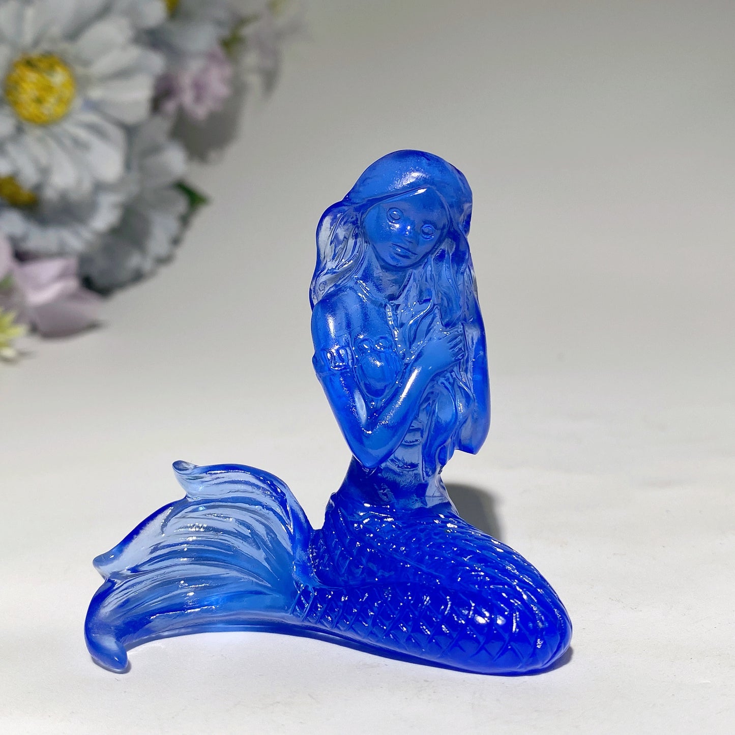 2.5" Pink Opalite Mermaid Carvings Crystal Healing Bulk Wholesale