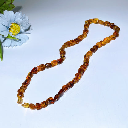60cm Amber Chips Necklace Crystal Healing Bulk Wholesale