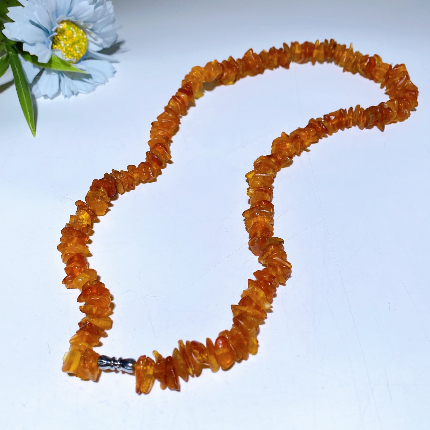 60cm Amber Chips Necklace Bulk Wholesale