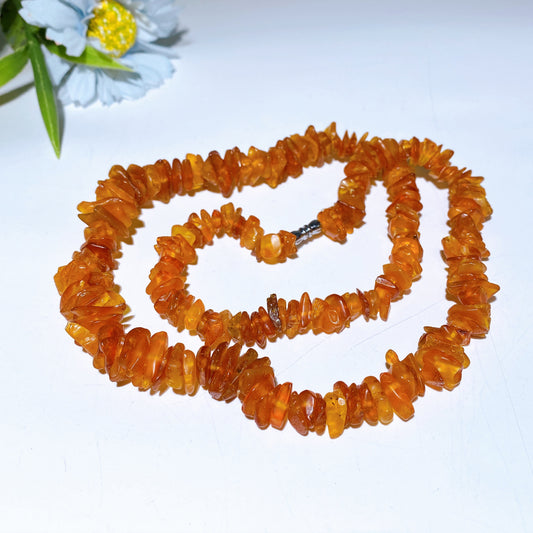 60cm Amber Chips Necklace Crystal Healing Bulk Wholesale