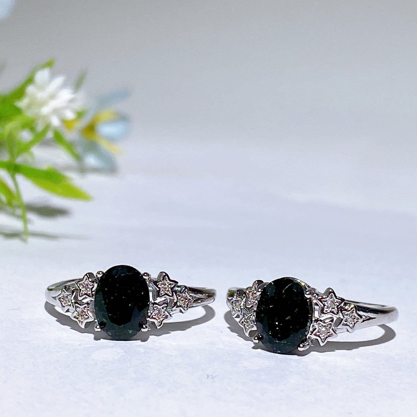 Cooper Silver Plated Crystal Ring Crystal Healing Bulk Wholesale