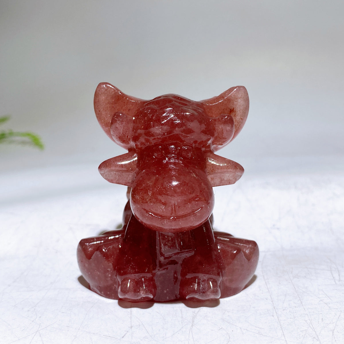 2.3" Natural Crystal Deer Carving Wholesale New Arrival