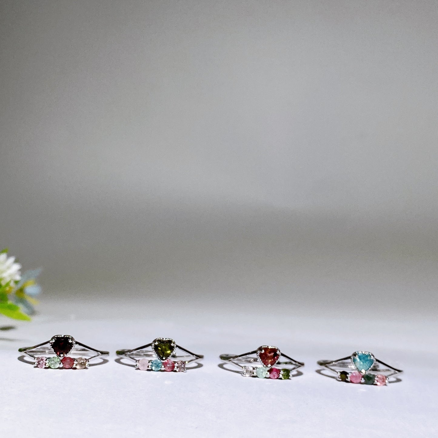 Cooper Silver Plated Crystal Ring Crystal Healing Bulk Wholesale