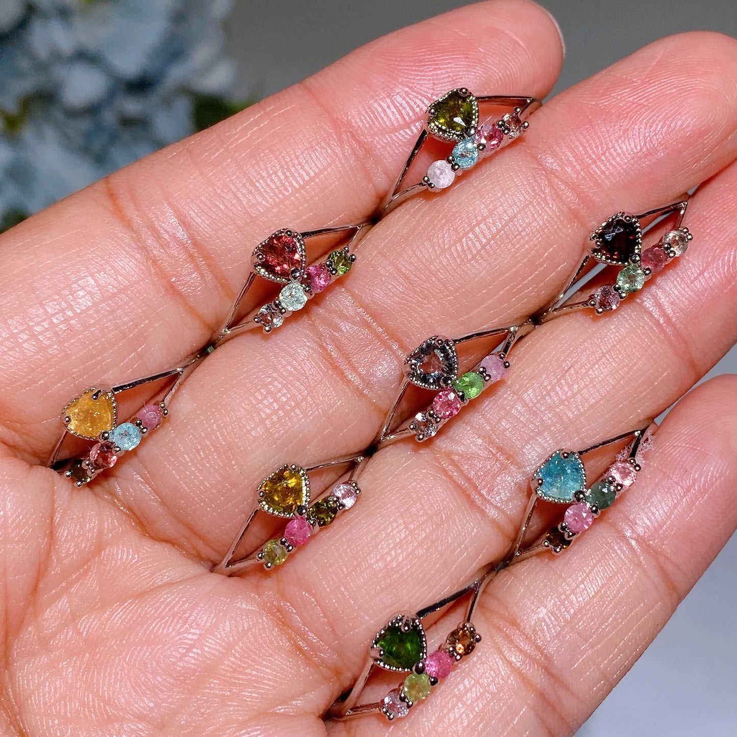 Cooper Silver Plated Crystal Ring Crystal Healing Bulk Wholesale