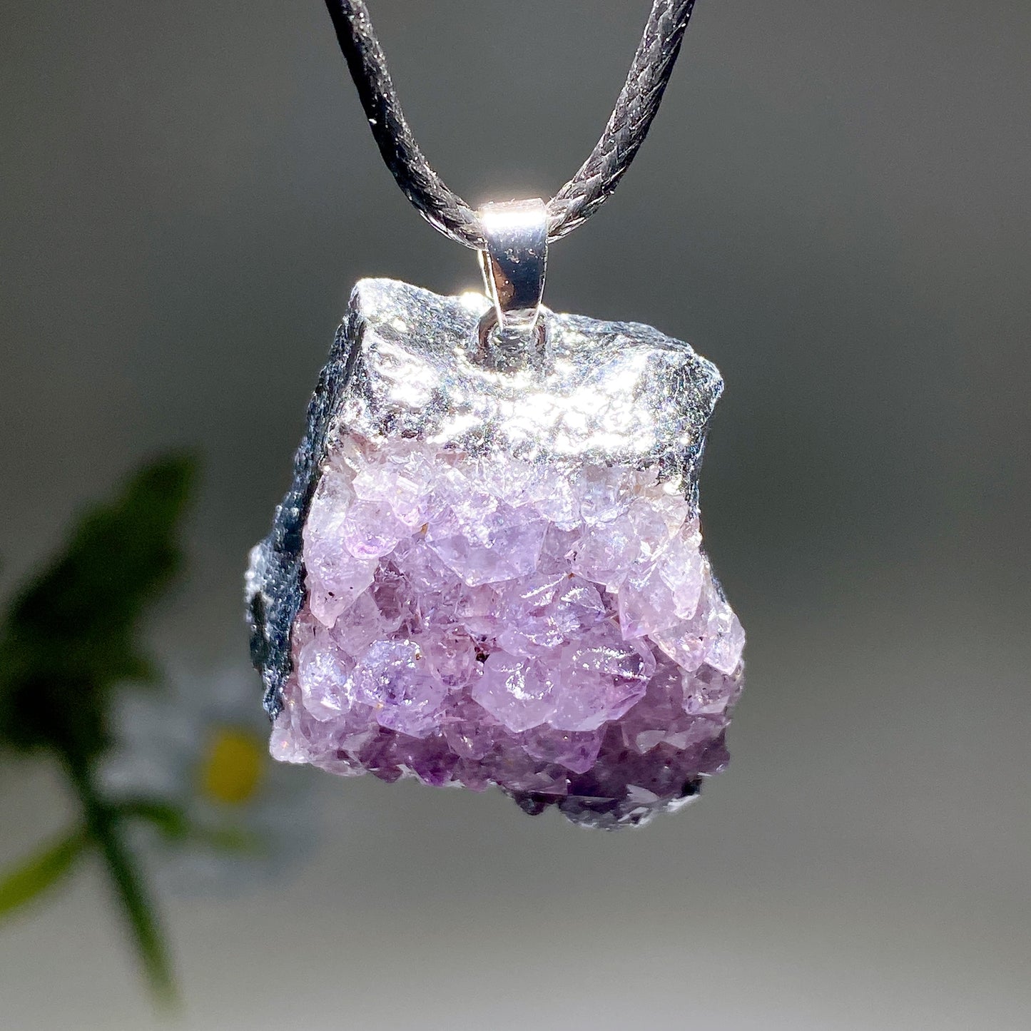 28-30mm Amethyst Cluster Pendant Bulk Wholesale