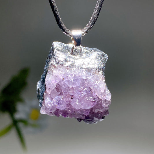 28-30mm Amethyst Cluster Pendant Crystal Healing Bulk Wholesale