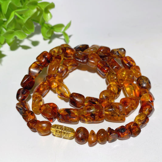 7-10mm Amber Chips Necklace Bulk Wholesale