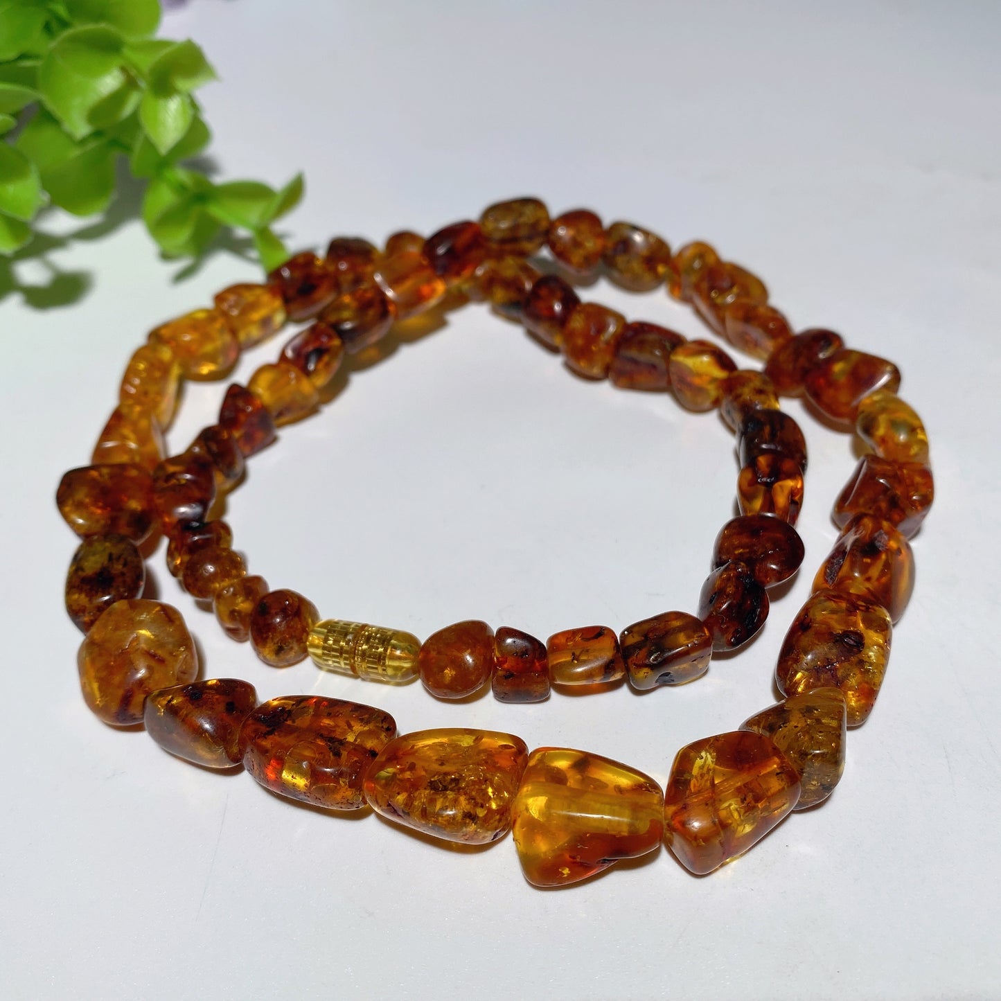 7-10mm Amber Chips Necklace Bulk Wholesale