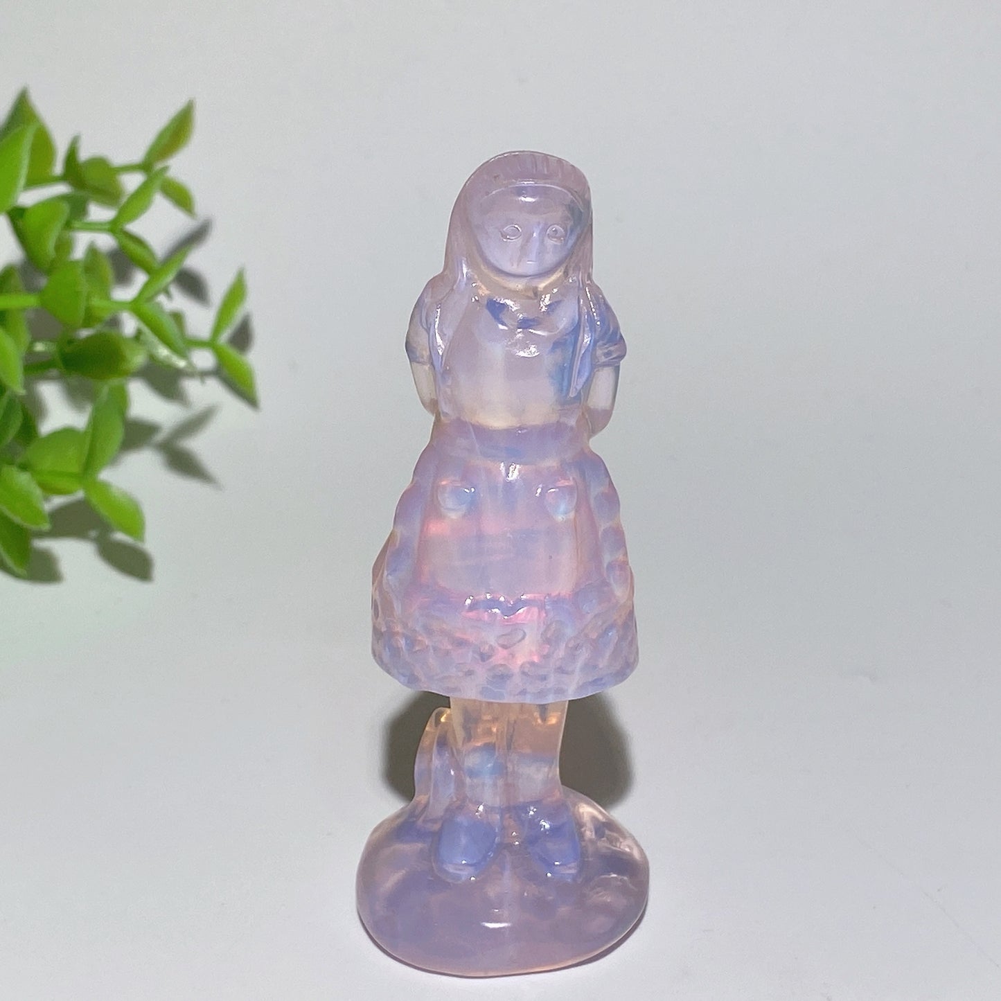 2.3"-3.0" Pink Opalite Alice In Wonderland Series Cartoon Charactor Carvings Bulk Wholesale