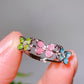 925 Silver Rainbow Tourmaline Butterfly Adjutable Ring Wholesale New Arrival