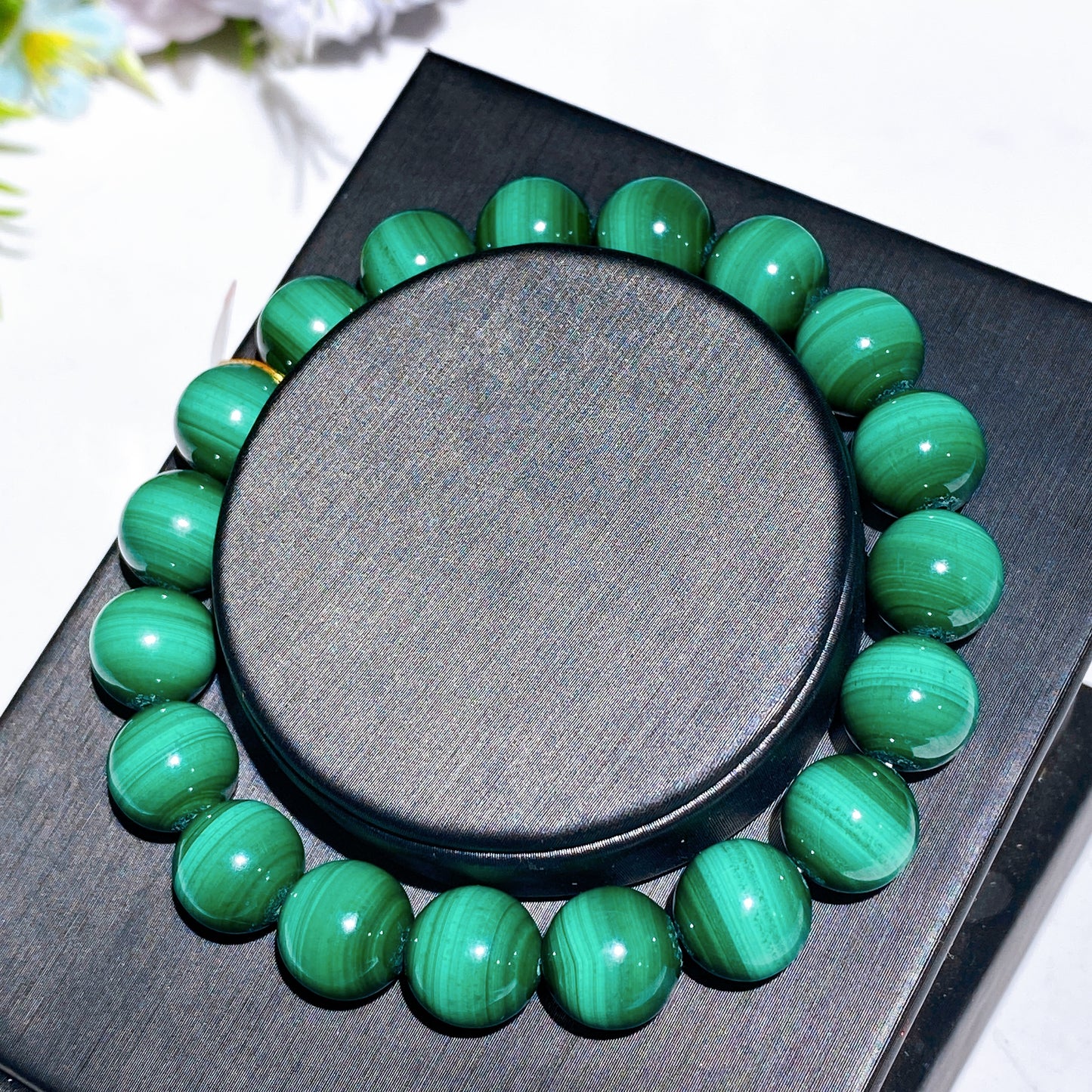 10-12mm Malachite Kunzite Bracelet Crystal Healing Bulk Wholesale