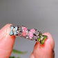 925 Silver Rainbow Tourmaline Butterfly Adjutable Ring Wholesale New Arrival
