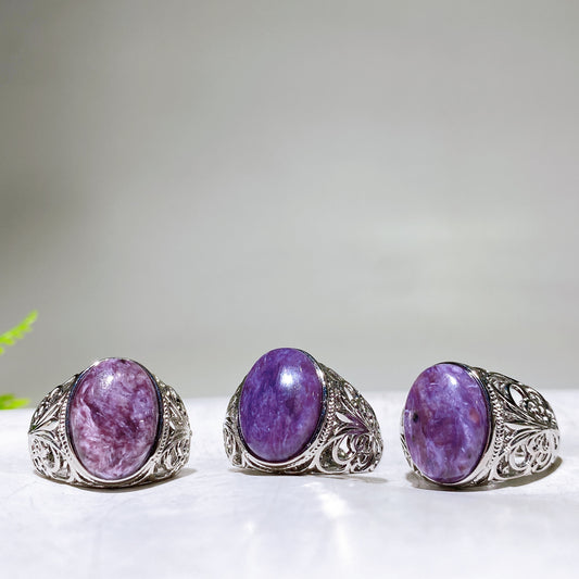 Cooper Silver Plated Chaorite Ring Wholesale New Arrival