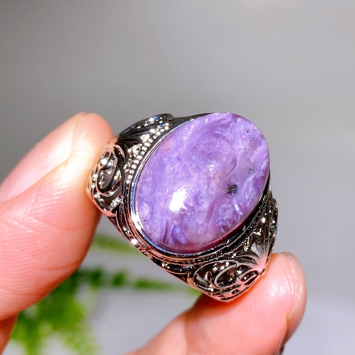Cooper Silver Plated Chaorite Ring Wholesale New Arrival