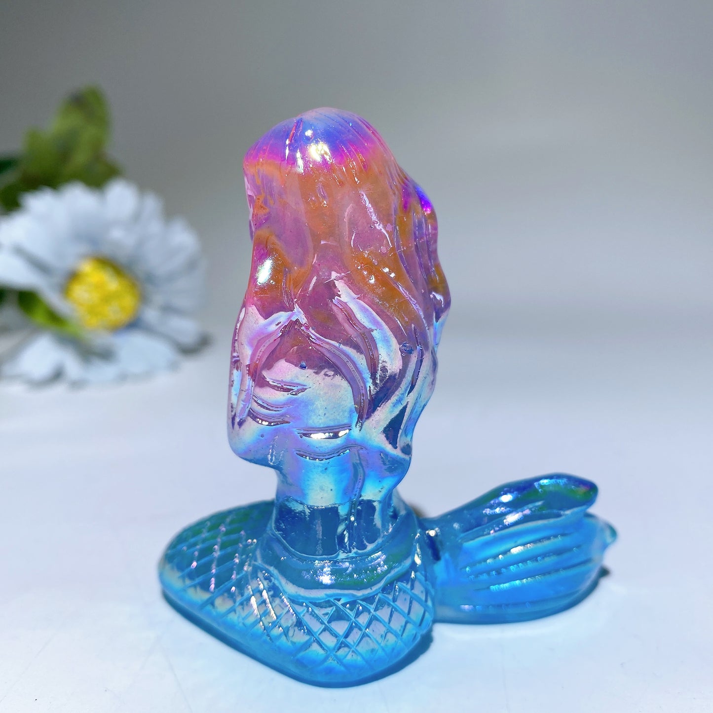 2.8"Angel Aura Crystal Mermaid Carvings Bulk Wholesale