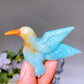 2.2" Sky Blue Hummingbird Carving Crystal Healing Bulk Wholesale