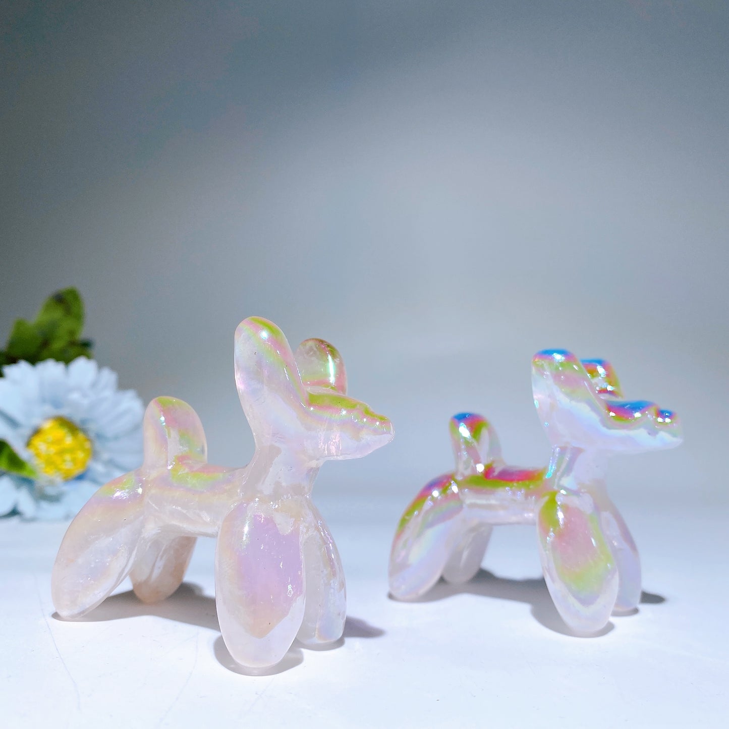 2.3" Angel Aura Balloon Dog Carvings Bulk Wholesale