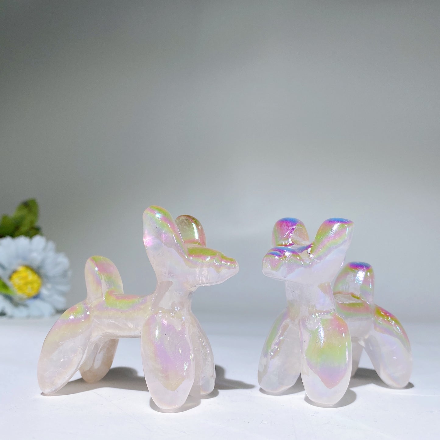 2.3" Angel Aura Balloon Dog Carvings Bulk Wholesale