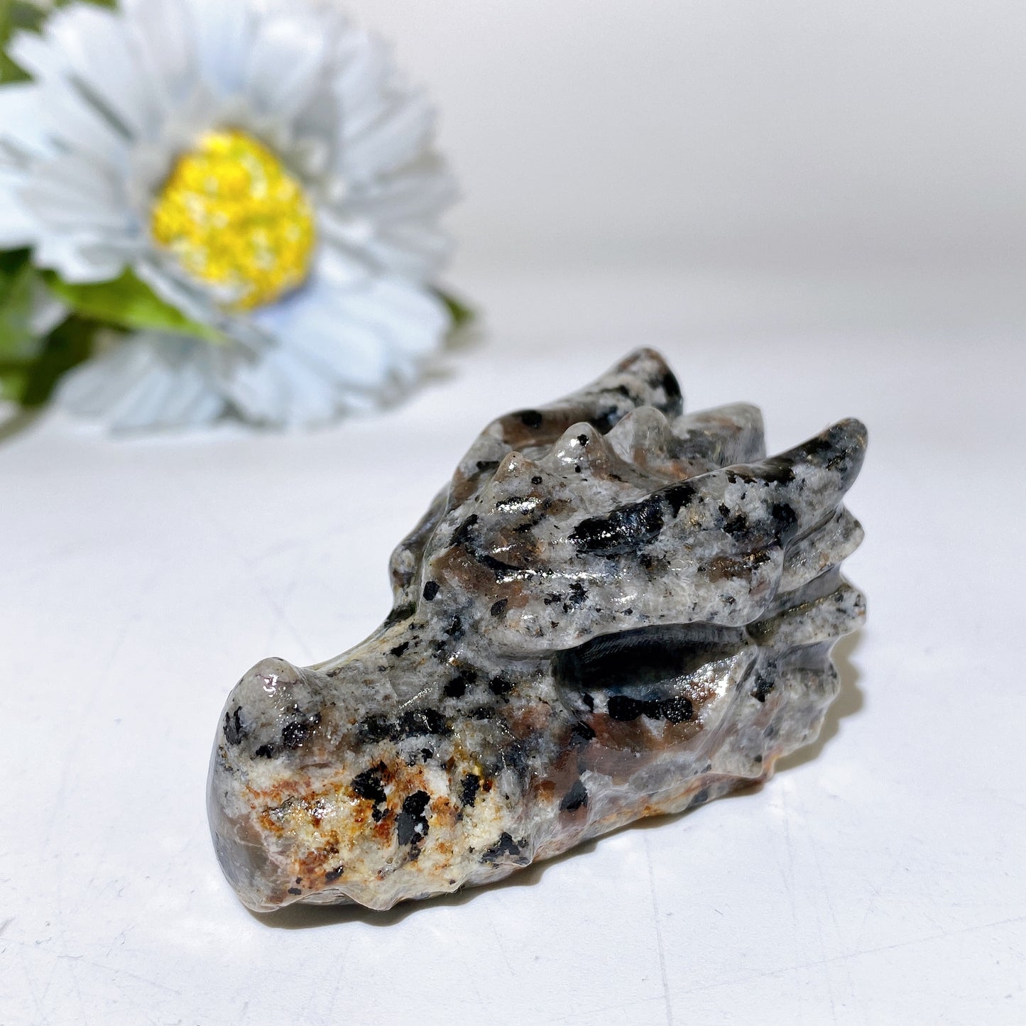 2.0" Crystal Dragon Head Carvings Crystal Healing Bulk Wholesale