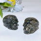 1.1" Agate Growing with Pyrite Skull Carvings Crystal Healing Bulk Wholesale