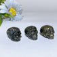 1.1" Agate Growing with Pyrite Skull Carvings Crystal Healing Bulk Wholesale