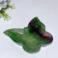 4.0" Fluorite Butterfly Bowl Carving Crystal Healing Bulk Wholesale