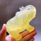 4.8“ Citrine Elephant Carving Crystal Healing Bulk Wholesale