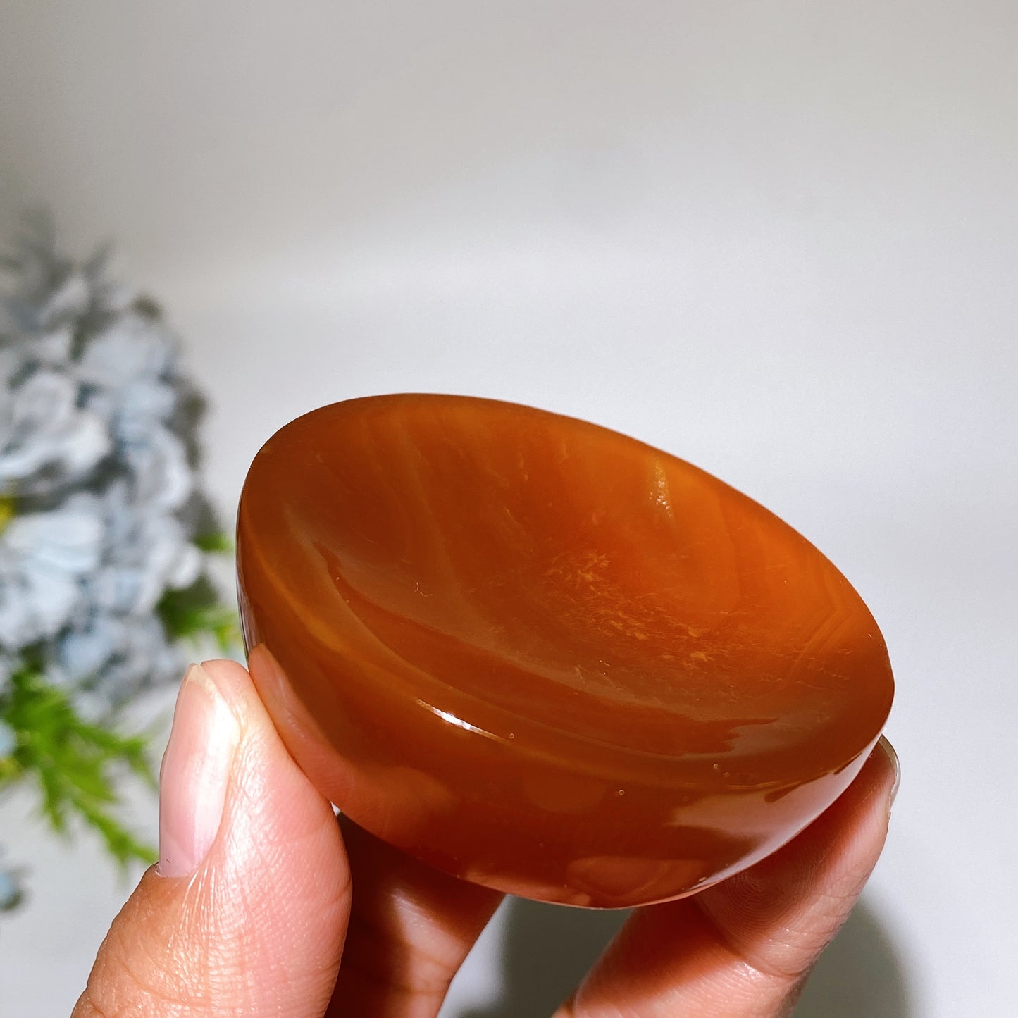 2.0"-2.2" Carnelian Green Aventurine Bowl Carving Crystal Healing Bulk Wholesale