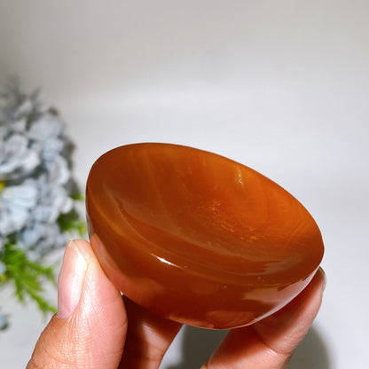 2.0"-2.2" Carnelian Green Aventurine Bowl Carving Crystal Healing Bulk Wholesale