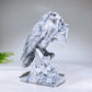 4.6" Natural Crystal Raven with Prophecy Carving Wholesale New Arrival