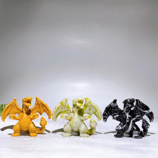 2.2" Natural Crystal Pokemon Charmander Carving Wholesale New Arrival
