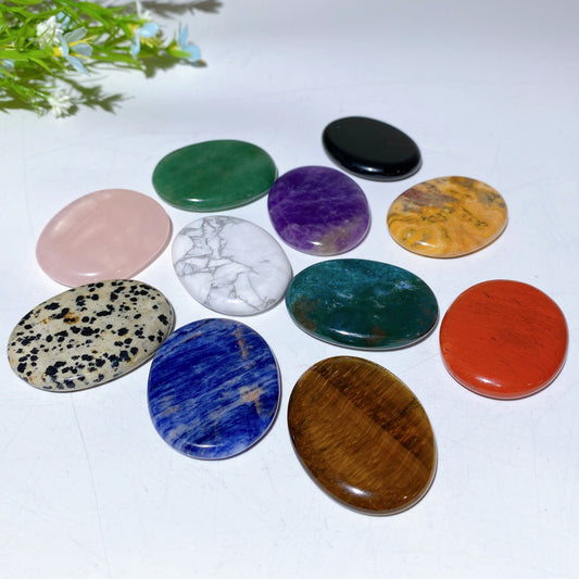 1.7" Crystal Flat Palm Stone Bulk Wholesale