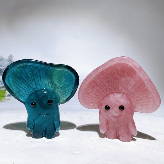 3.0"-3.7" Crystal Mushroom Carving Crystal Healing Bulk Wholesale