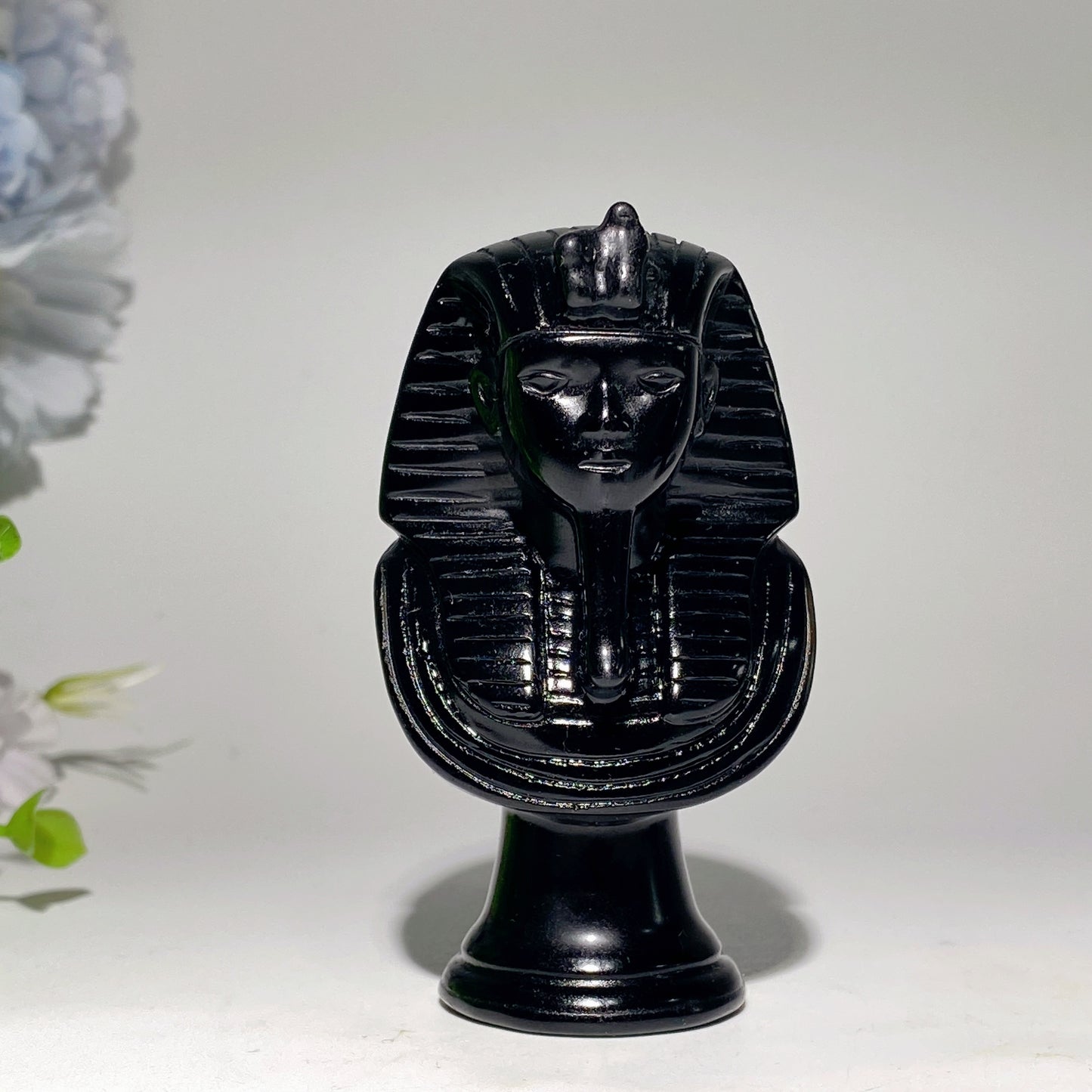 3.0"-4.7" Black Obsidian Egypt Carvings Bulk Wholesale