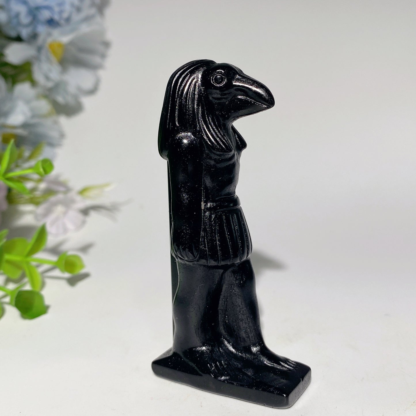 3.0"-4.7" Black Obsidian Egypt Carvings Bulk Wholesale