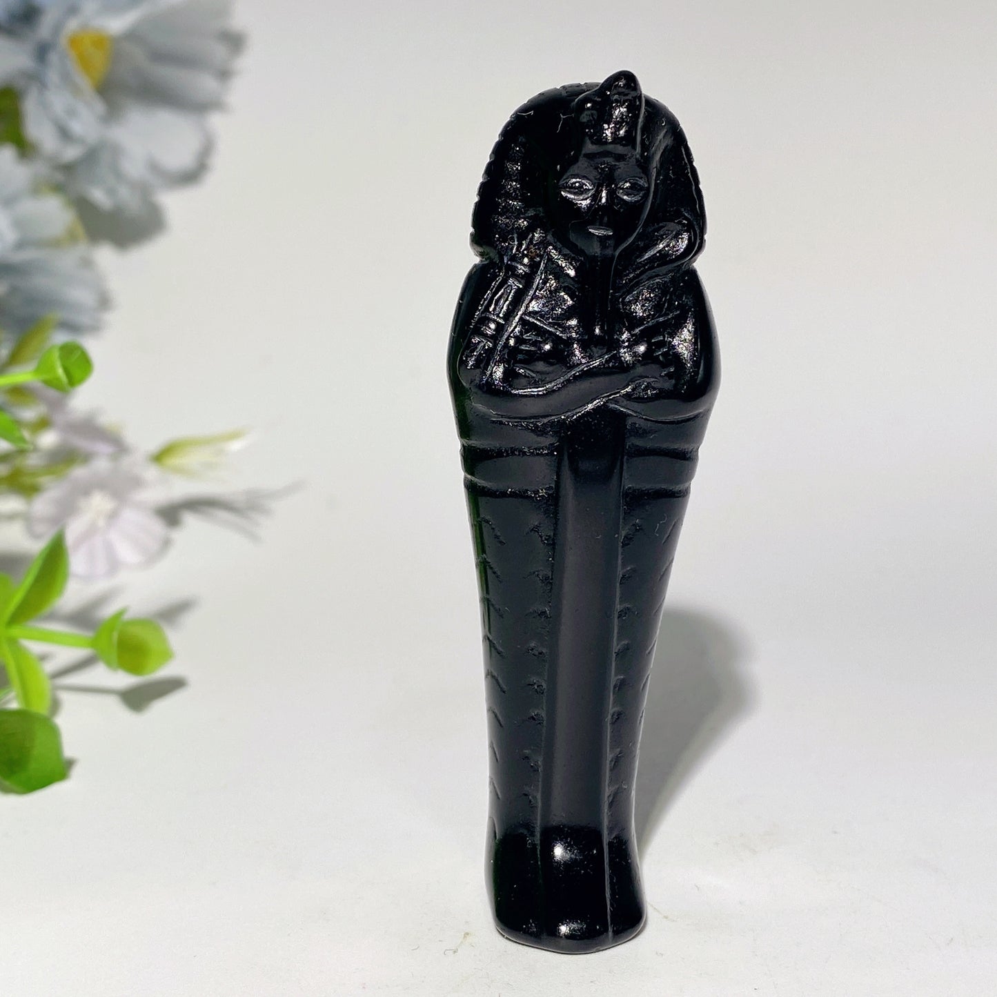 3.0"-4.7" Black Obsidian Egypt Carvings Bulk Wholesale