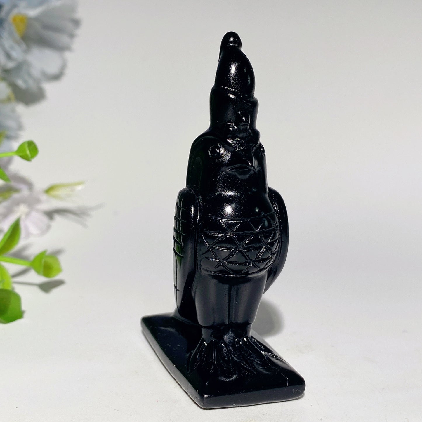 3.0"-4.7" Black Obsidian Egypt Carvings Bulk Wholesale