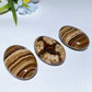 2.4" Chocolate Calcite Palm Stone Bulk Wholesale