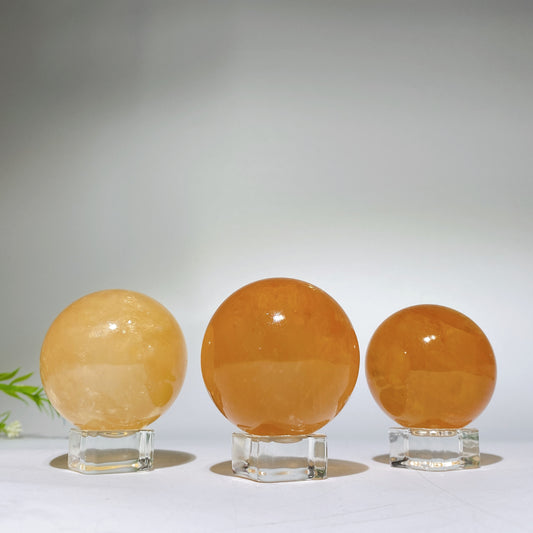 47-52mm Honey Calcite Sphere Bulk Wholesale