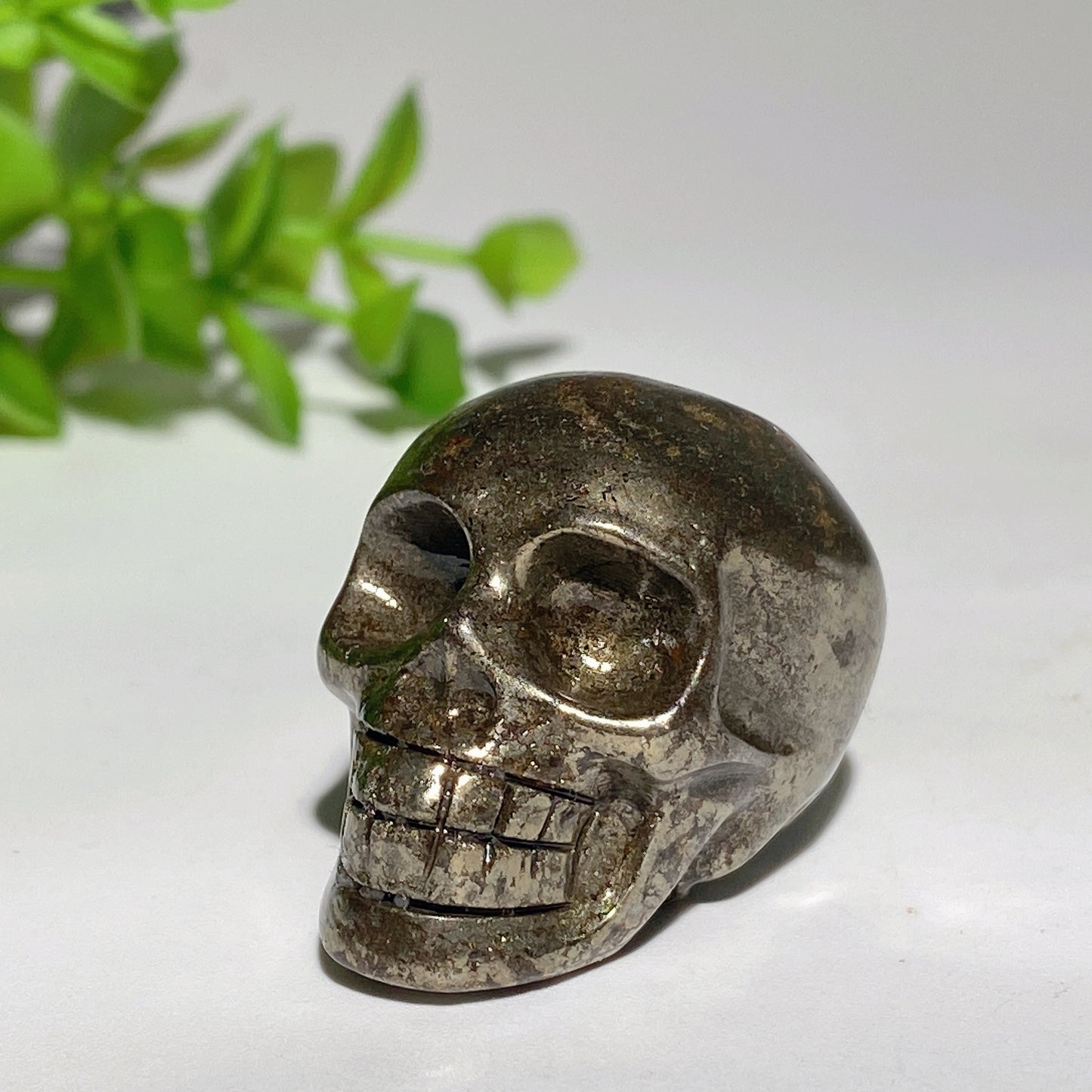 1.3" Pyrite Skull Carvings Crystal Healing Bulk Wholesale