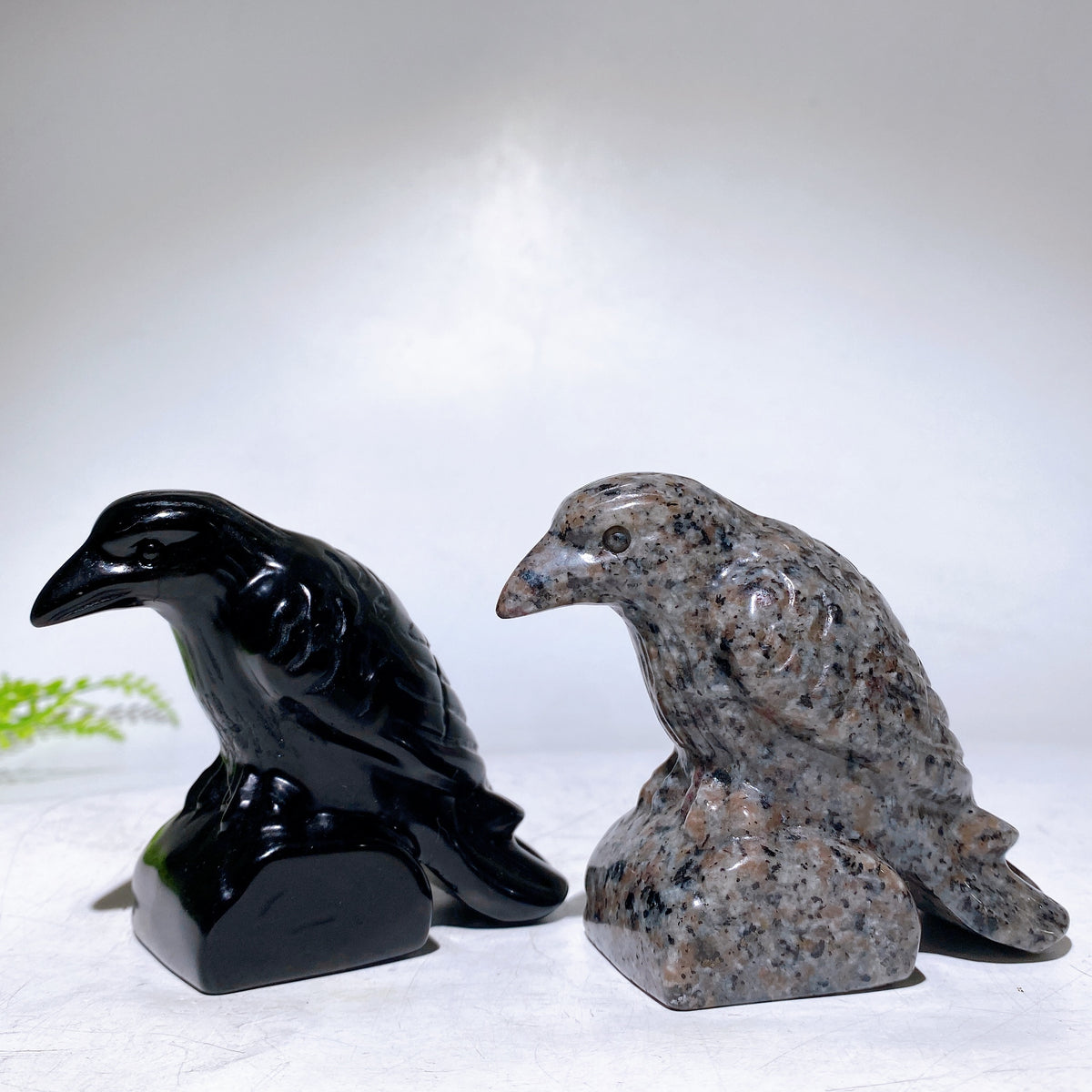4.2" Natural Crystal Raven Carving Wholesale New Arrival