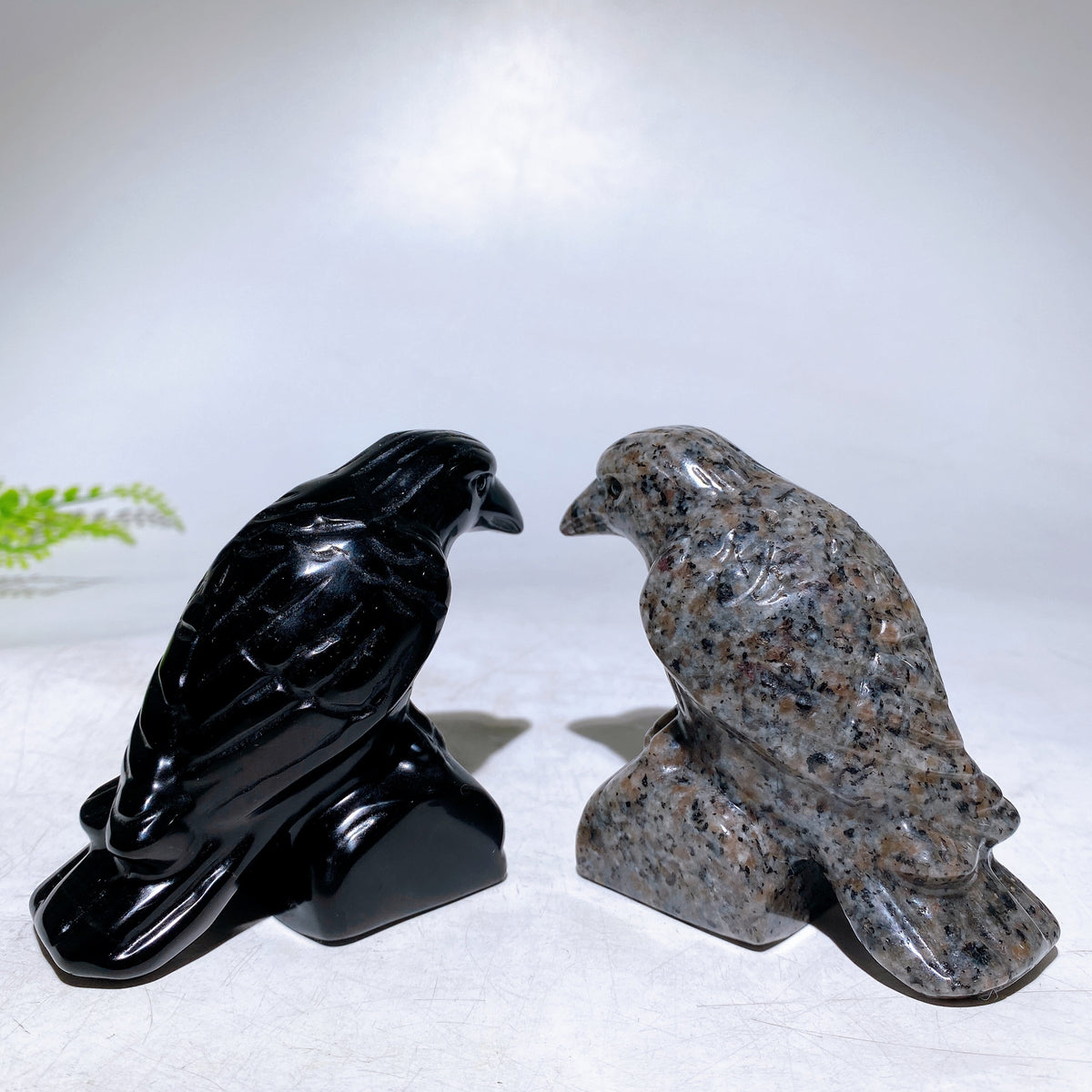 4.2" Natural Crystal Raven Carving Wholesale New Arrival