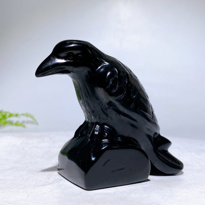 4.2" Natural Crystal Raven Carving Wholesale New Arrival