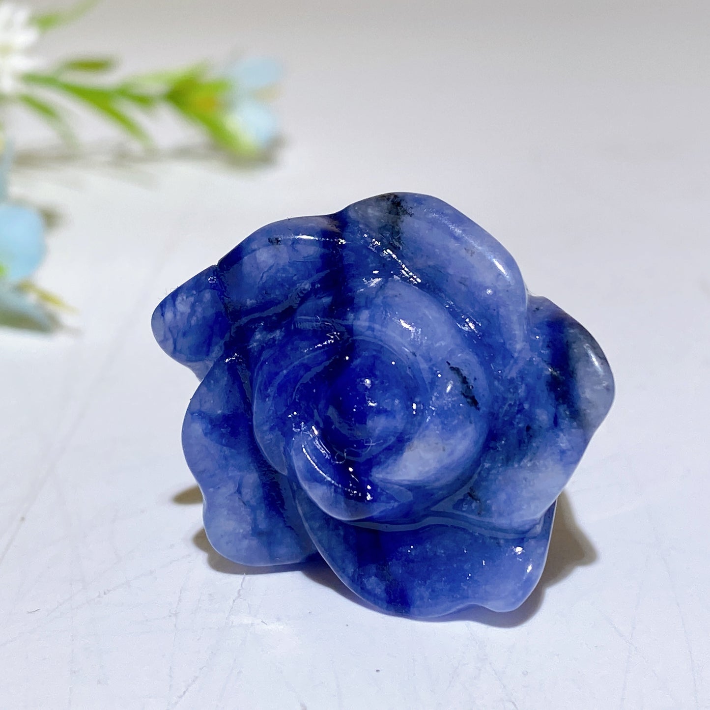 1.1" Crystal Flower Carvings Bulk Wholesale