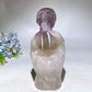 18cm Large Unique Amethyst Grow with Quartz Ghost Hand Holding Skull Carving Crystal Healing Bulk Wholesale