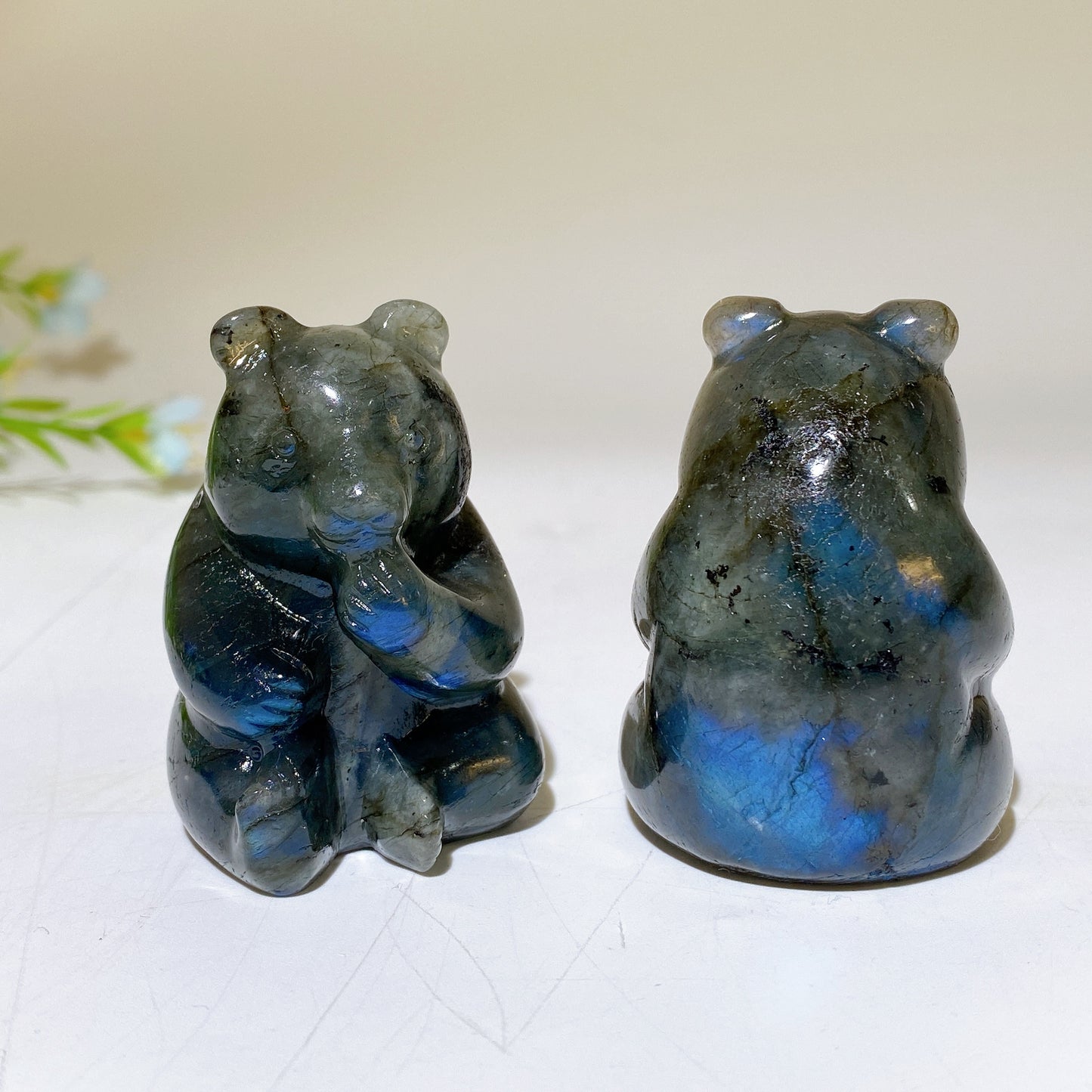 1.9" Labradorite Panda Owl Hello Kitty Carvings Bulk Wholesale