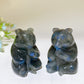 1.9" Labradorite Panda Owl Hello Kitty Carvings Bulk Wholesale