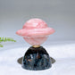 2.5" Natural Crystal Spinning UFO Carving on Yooperlite Base Wholesale