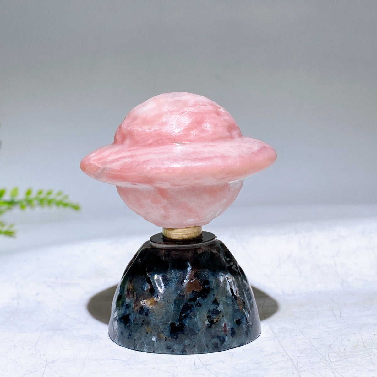 2.5" Natural Crystal Spinning UFO Carving on Yooperlite Base Wholesale