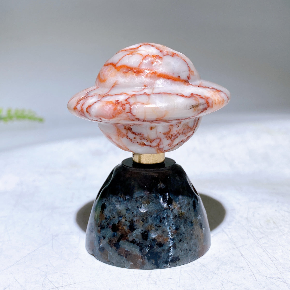 2.5" Natural Crystal Spinning UFO Carving on Yooperlite Base Wholesale